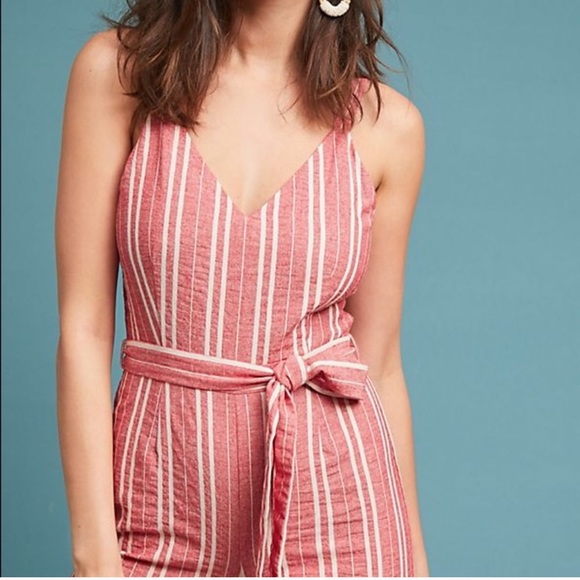 Anthropologie Wide Leg Crop Pant Tank Top Romper - Picture 3 of 7